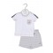 Σετ T-Shirt & Shorts Jersey Organic Design 15 Γκρι Ριγέ 68cm 3-6 μηνών | 49-2121-68/15