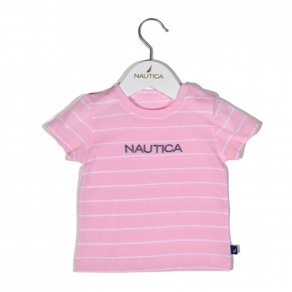 T-Shirt Jersey Organic Design 12  Ροζ Ριγέ 68cm 3-6 μηνών | 49-2110-68/12