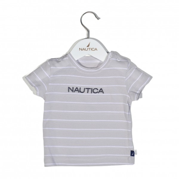 T-Shirt Jersey Organic Design 15 Γκρι Ριγέ 98cm 3 ετών | 49-2110-98/15