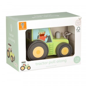 Τρακτέρ Pull Along Farmyard Orange Tree Toys (FSC®) | 60-09870