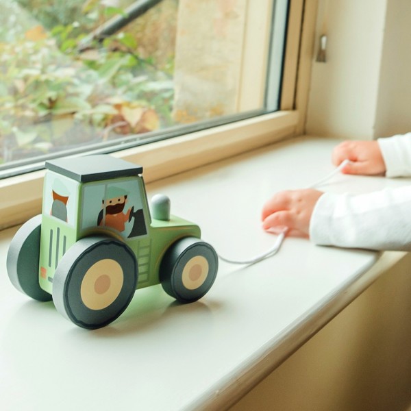 Τρακτέρ Famyard  Pull Along Orange Tree Toys (FSC®) | 60-09870