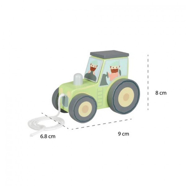 Τρακτέρ push & pull Farmyard Orange Tree Toys | 60-07832