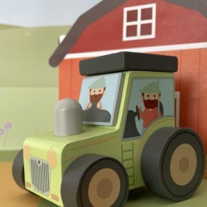 Τρακτέρ Push & Pull Farmyard Orange Tree Toys | 60-07832