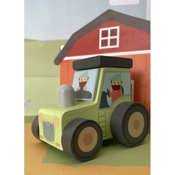 Τρακτέρ push & pull Farmyard Orange Tree Toys | 60-07832