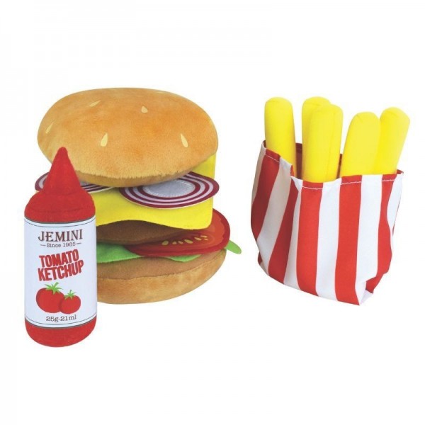 Υφασμάτινο Burger με Ketchup και Τηγανητές Πατάτες - Jemini | 62-024228
