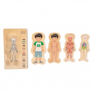 Ξύλινο Παζλ Το Σώμα Μου - Αγόρι Mama Memo | 56-85249