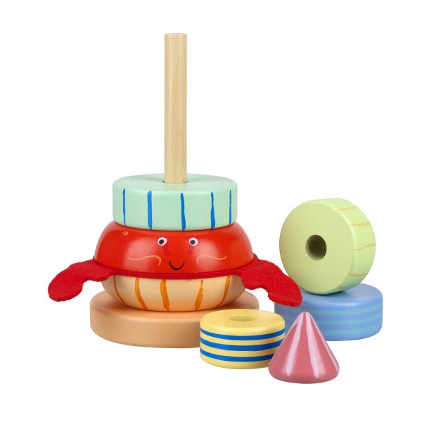 Ξύλινος Κύβος Στοίβαξης Καβούρι Orange Tree Toys | 60-12813