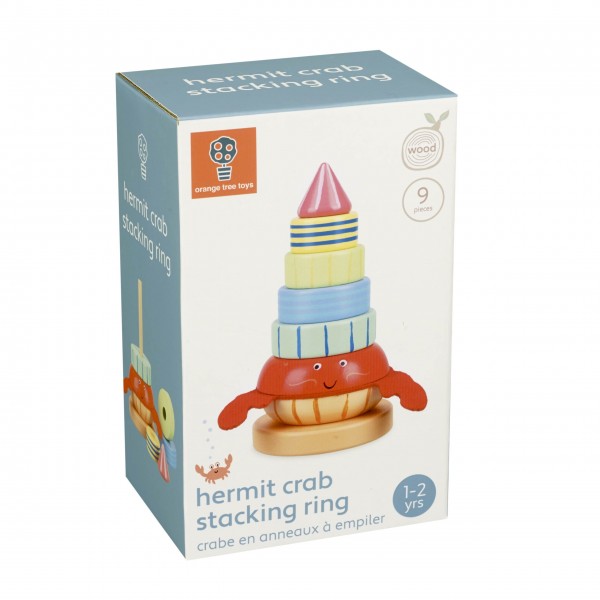 Ξύλινος Κύβος Στοίβαξης Καβούρι Orange Tree Toys | 60-12813