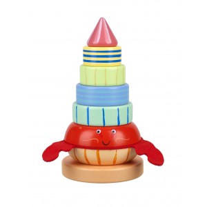 Ξύλινος Κύβος Στοίβαξης Sea Life Orange Tree Toys | 60-12813