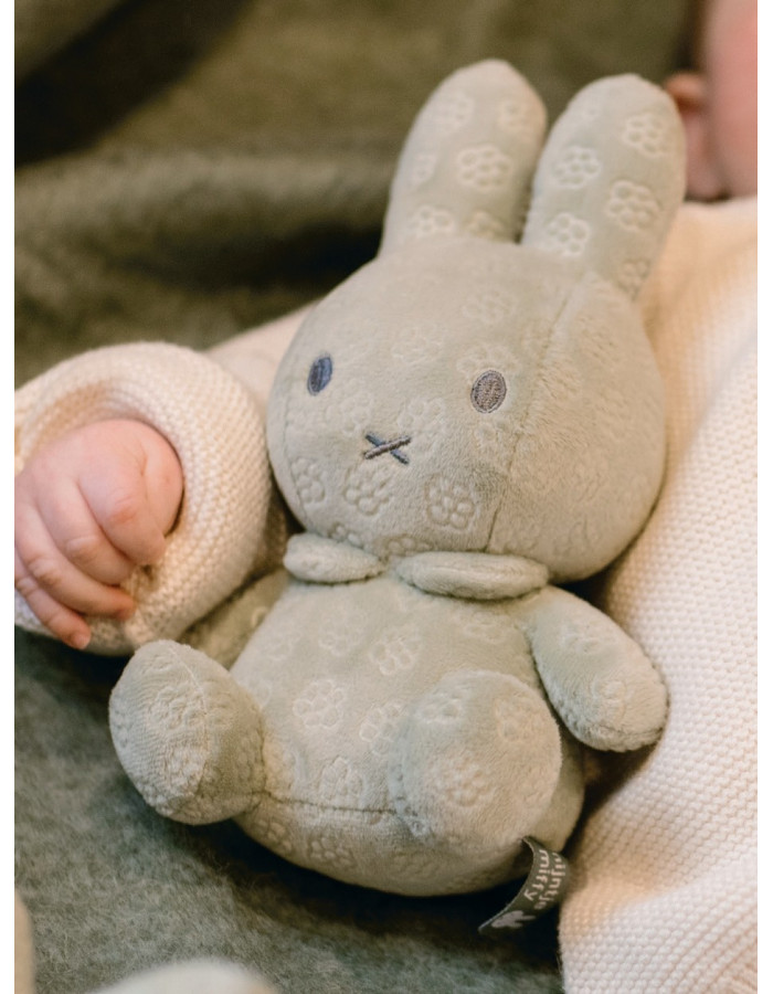 Λούτρινο Aπό Bελουτέ Ύφασμα 20cm Πράσινο Miffy Flowers | 47-3886