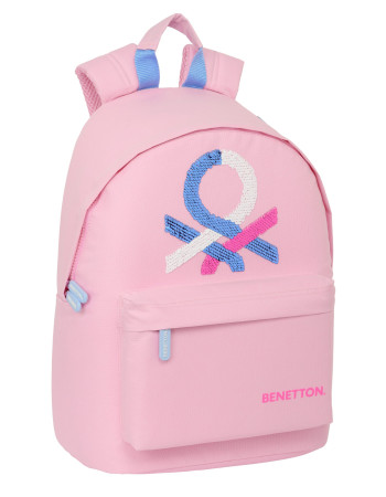 Σχολικό Σακίδιο Pink με Θήκη για Λάπτοπ - BENETTON | 59-16819