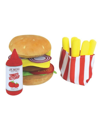 Υφασμάτινο Burger με Ketchup και Τηγανητές Πατάτες - Jemini | 62-024228
