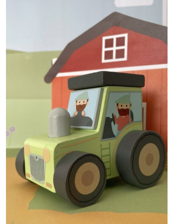 Τρακτέρ Push & Pull Farmyard Orange Tree Toys | 60-07832