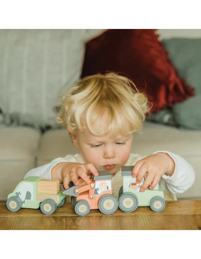 Τρακτέρ Push & Pull Farmyard Orange Tree Toys | 60-07832