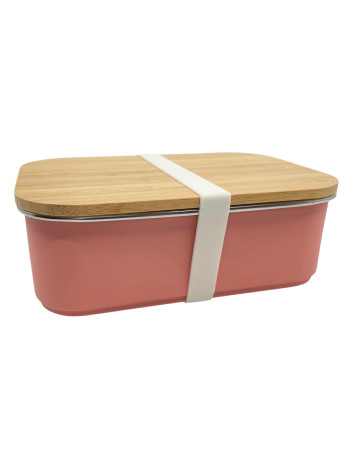 Lunch Box Με Καπάκι Από Bamboo 900ml Ροζ - Smikkels | 63-10010 Lunch Box Με Καπάκι Από Bamboo 900ml Ροζ - Smikkels | 63-10010