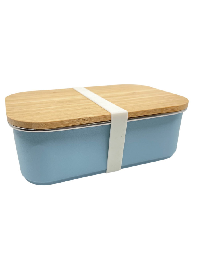 Lunch Box Με Καπάκι Από Bamboo 900ml Μπλε - Smikkels | 63-10011 Lunch Box Με Καπάκι Από Bamboo 900ml Μπλε - Smikkels | 63-10011