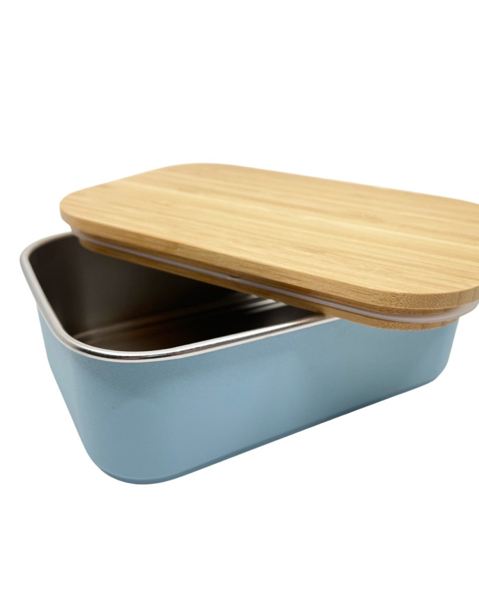 Lunch Box Με Καπάκι Από Bamboo 900ml Μπλε - Smikkels | 63-10011 Lunch Box Με Καπάκι Από Bamboo 900ml Μπλε - Smikkels | 63-10011
