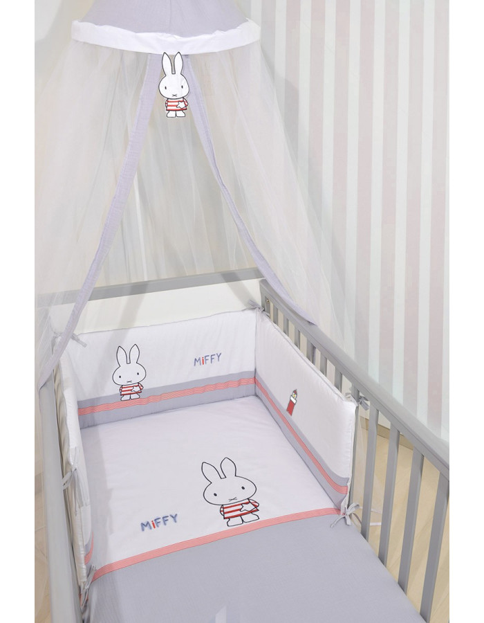 Miffy Des 65 Σετ Προίκας 3 τεμ Μουσελίνα Γκρι | 48-8700/65