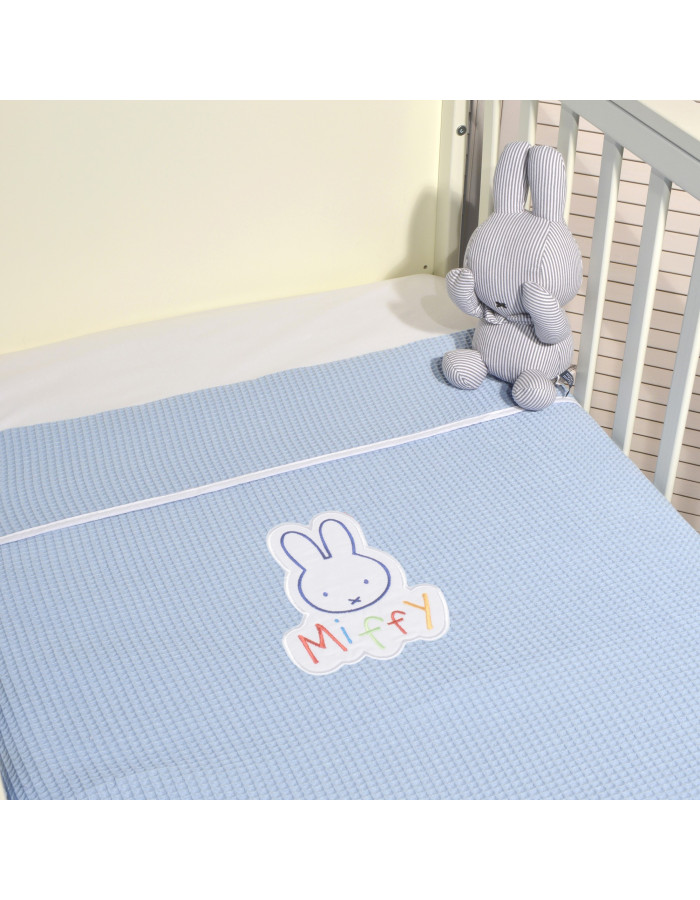 Miffy Des.11 Πικέ κούνιας Σιέλ 100x140 | 48-8720/11