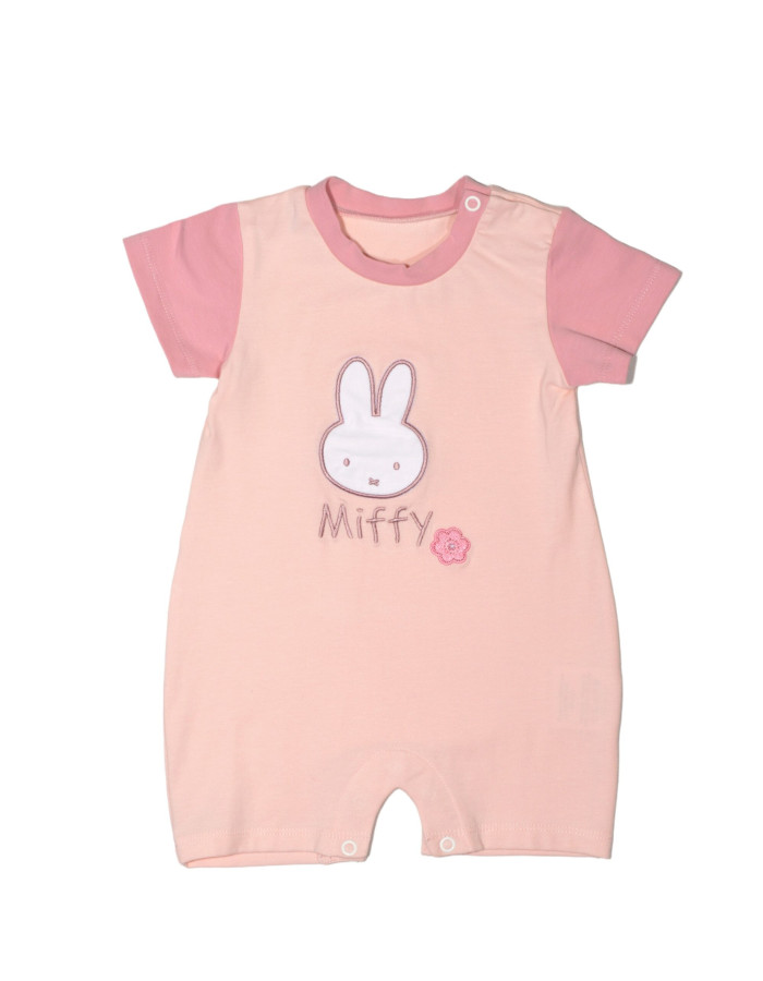 Miffy Des.12 Φορμάκι Καλοκαιρινό Ροζ Ανοιχτό Με Κέντημα 9-12 Mηνών/74 cm | 48-8752-74/12
