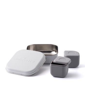 Φαγητοδοχείο Inox Γκρι 15x15cm Miniware | 51-5009/15