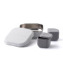 Miniware Des.15 Δοχείο φαγητού Inox Γκρι 15x15cm με 2 αποθηκευτικά δοχεία σιλικόνης | 51-5009/15