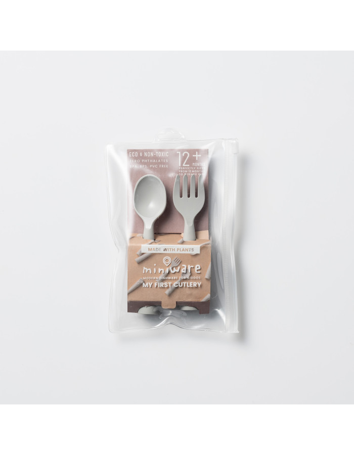 Miniware Des.15 Πιρούνι & Κουτάλι PLA Γκρι-13,5cm | 51-5007/15