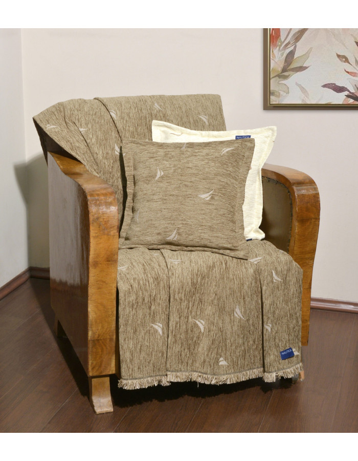 Ριχτάρι Διθέσιο 180x250 cm Σενίλ Μπεζ Design 1004 | 49-10101/1004