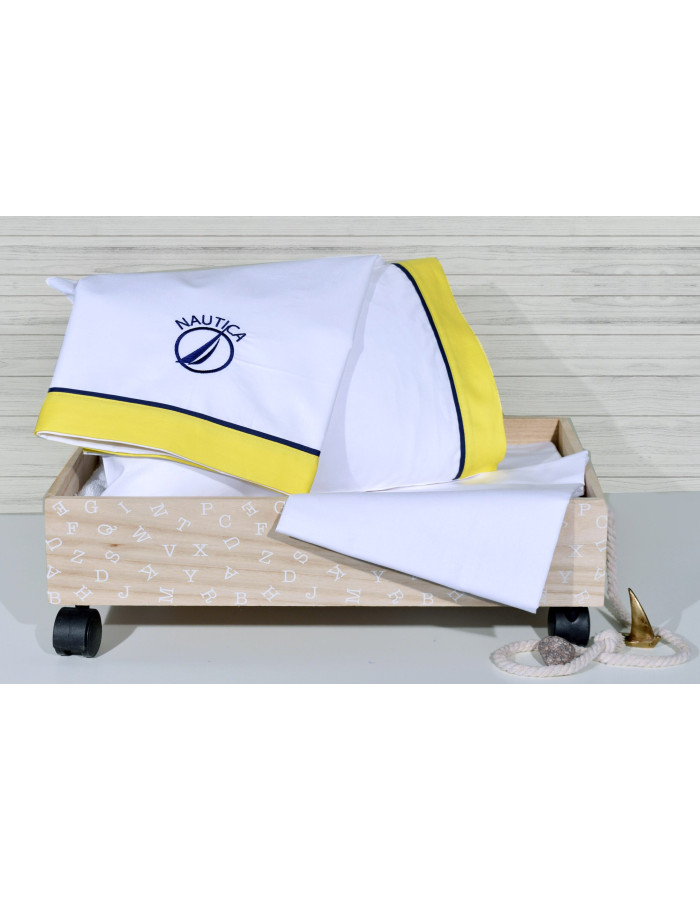 Σετ 3 τεμ. Σεντόνια Λίκνου 75x110 cm & 30x40 cm Design 917 Κίτρινο | 49-9704/917
