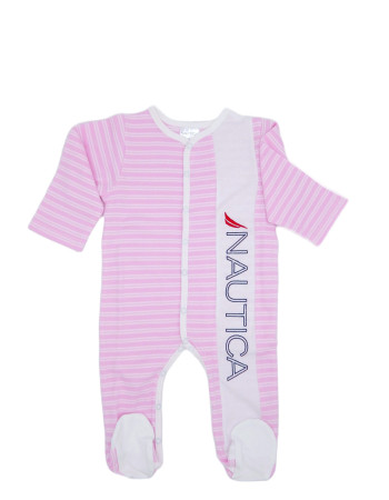 Nautica Des.12 Φορμάκι Interlock Organic Ροζ Ριγέ 68cm 3-6m | 49-2240-68/12