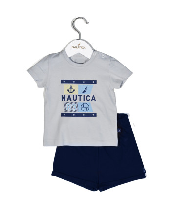 Design 15 Σετ T-Shirt & Shorts Jersey Grey/Navy 68cm 3-6 μηνών | 49-2021-68/15
