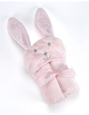 Κουβέρτα Pompon Rabbit 75Χ95cm Ροζ MORA | 58-5388/04