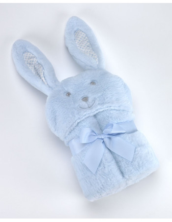 Κουβέρτα Pompon Rabbit 75Χ95cm Γαλάζιο MORA | 58-5388/05