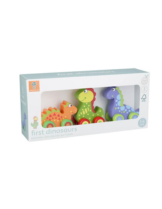 Σετ 3 Δεινόσαυροι Push & Pull Dinosaurs Orange Tree Toys | 60-07403