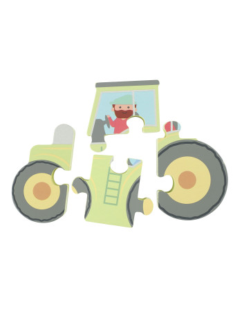Μικρό Παζλ Τρακτέρ Farmyard Orange Tree Toys | 60-06771