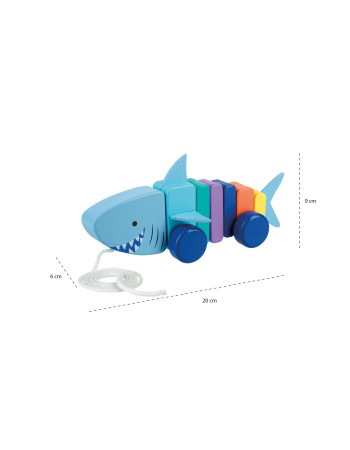 Καρχαρίας Συρόμενο Ξύλινο Παιχνίδι Sea Life Orange Tree Toys | 60-09001