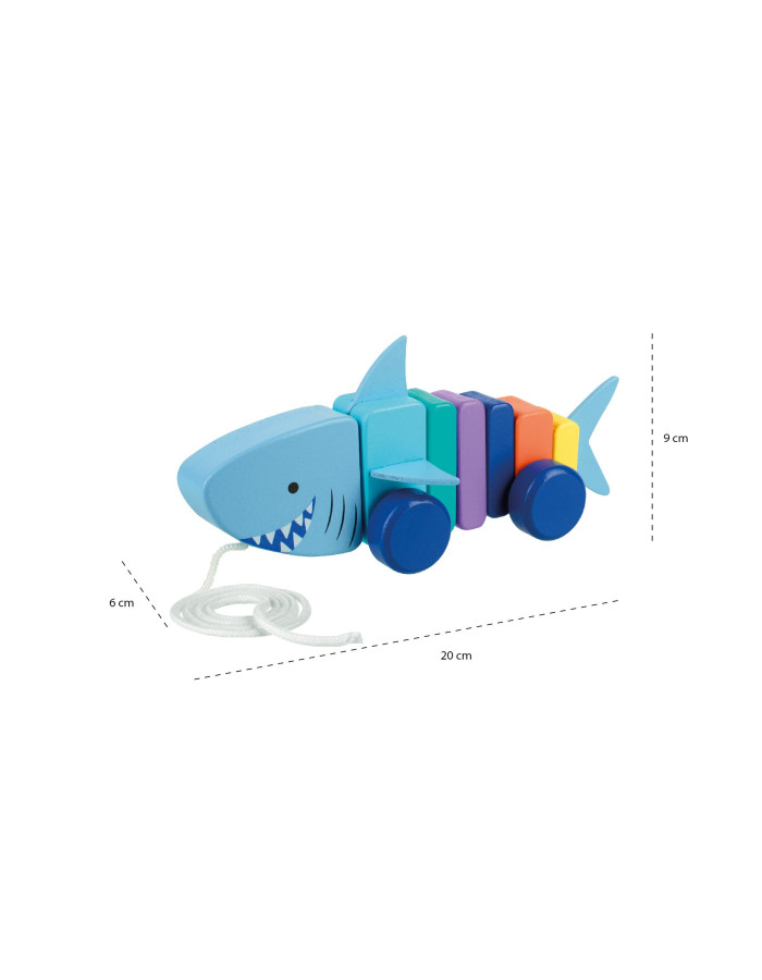 Καρχαρίας Συρόμενο Ξύλινο Παιχνίδι Sea Life Orange Tree Toys | 60-09001