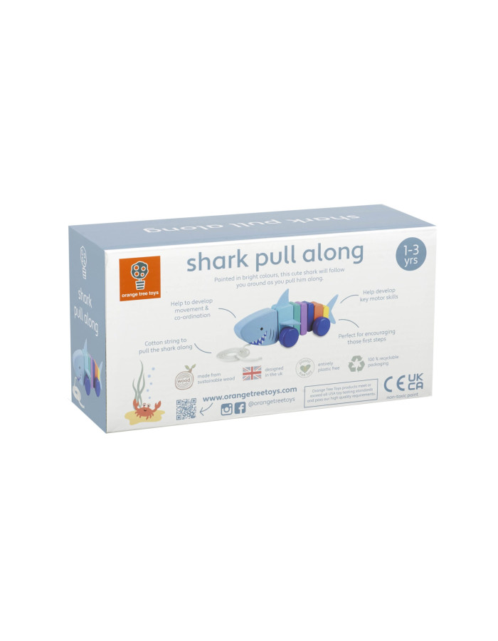 Καρχαρίας Συρόμενο Ξύλινο Παιχνίδι Sea Life Orange Tree Toys | 60-09001