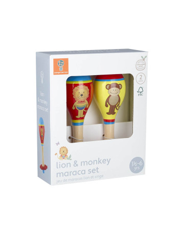 Σετ Μαράκες Λιοντάρι & Μαιμού Animals Orange Tree Toys | 60-14519