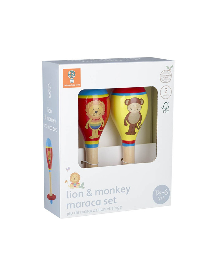 Σετ Μαράκες Λιοντάρι & Μαιμού Animals Orange Tree Toys | 60-14519