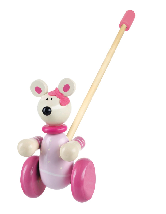 Παιχνίδι Ώθησης Pink Mouse Animals Orange Tree Toys (FSC®) | 60-02333