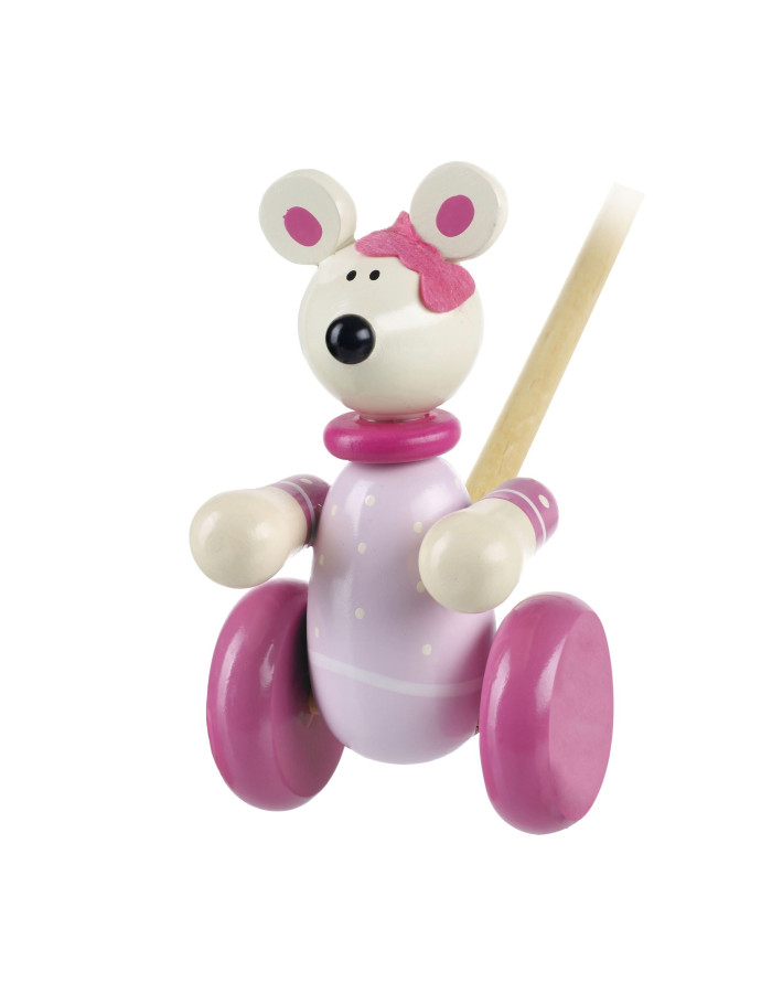 Παιχνίδι Ώθησης Pink Mouse Animals Orange Tree Toys (FSC®) | 60-02333