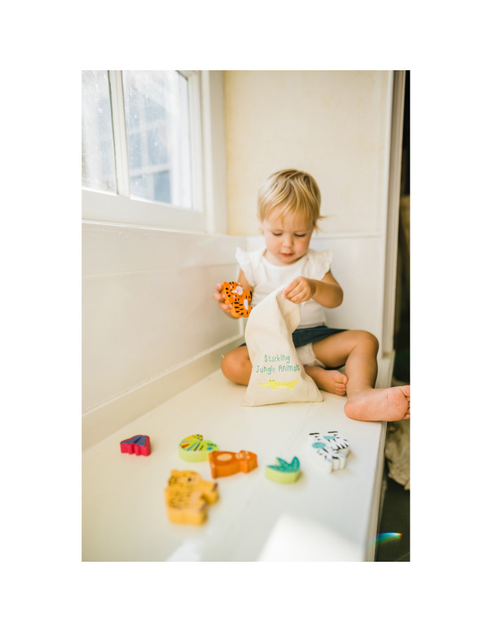 Πύργος Στοίβαξης Jungle Animals Orange Tree Toys | 60-12896