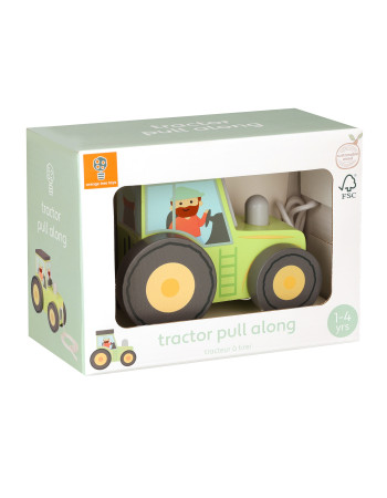 Τρακτέρ Pull Along Farmyard Orange Tree Toys (FSC®) | 60-09870