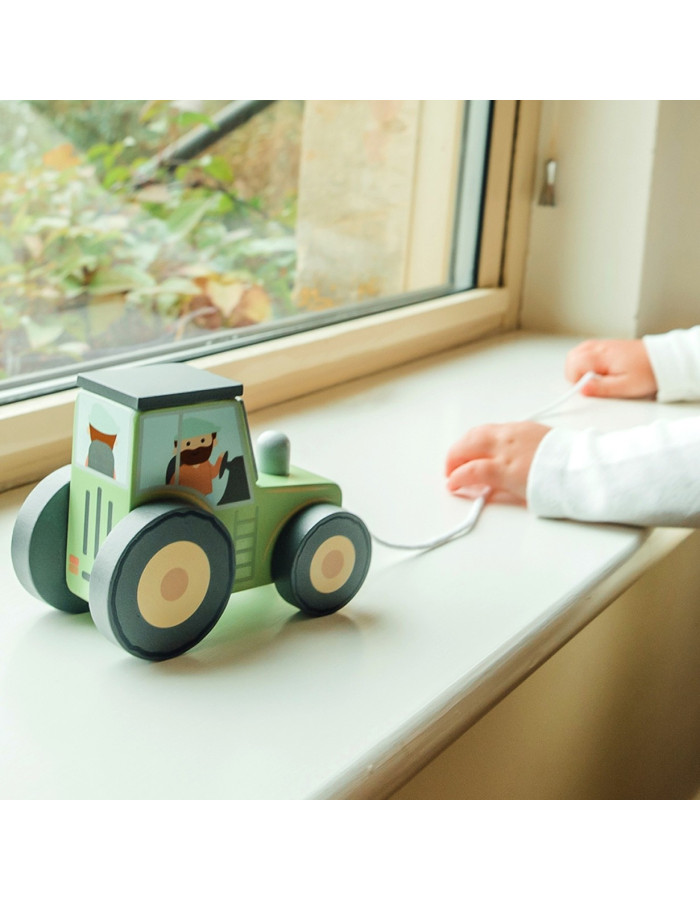 Τρακτέρ Pull Along Farmyard Orange Tree Toys (FSC®) | 60-09870