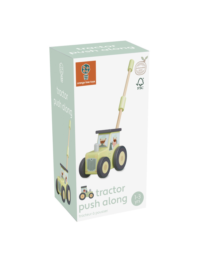 Τρακτέρ Push Along Farmyard Orange Tree Toys | 60-02863