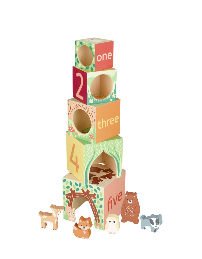 Κύβοι Στοίβαξης Woodland Orange Tree Toys | 60-12074