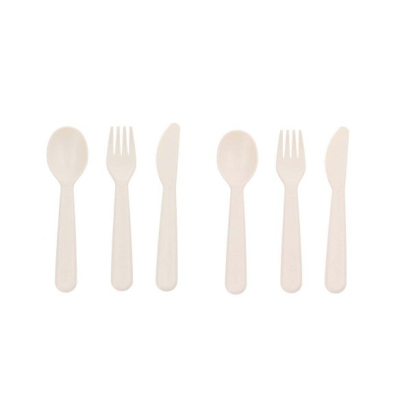 Σετ 6 τεμ. Κουτάλι-Μαχαίρι-Πηρούνι - Μπεζ - Tutete | 61-74721