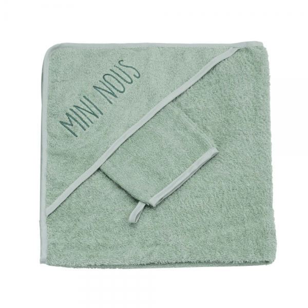 Σετ Μπουρνούζι με Κάπα και Γάντι 70x70cm Μέντα - Trois Kilos Sept | 55-8175023