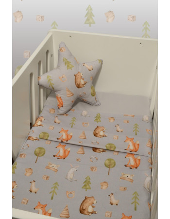 Σετ 2 Σεντόνια Λίκνου 80x110cm 100% Βαμβάκι Des. 427 Oliver Baby | 46-6704/427